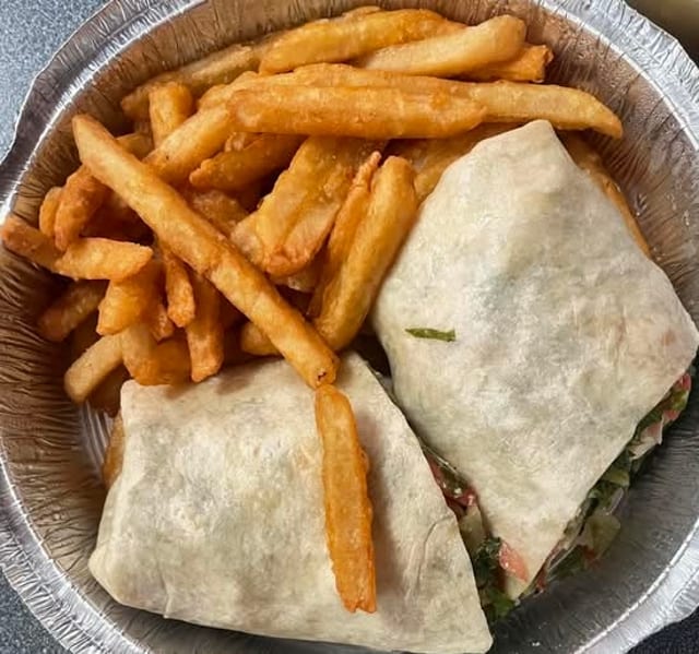 Greek Chicken Wrap.